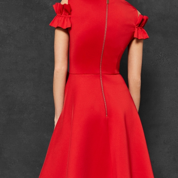 NWOT Ted Baker Detailed Ruffled w/ Pockets Dress - Picture 4 of 8